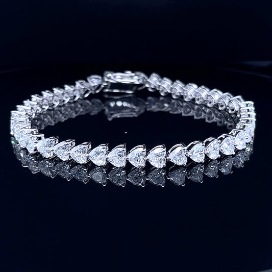 HEART 0.30 EACH TENNIS BRACTELE