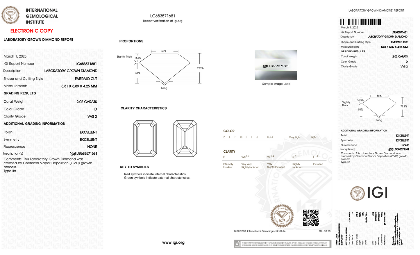 2CT EACH EMEARALD STUD (ARJS3209)