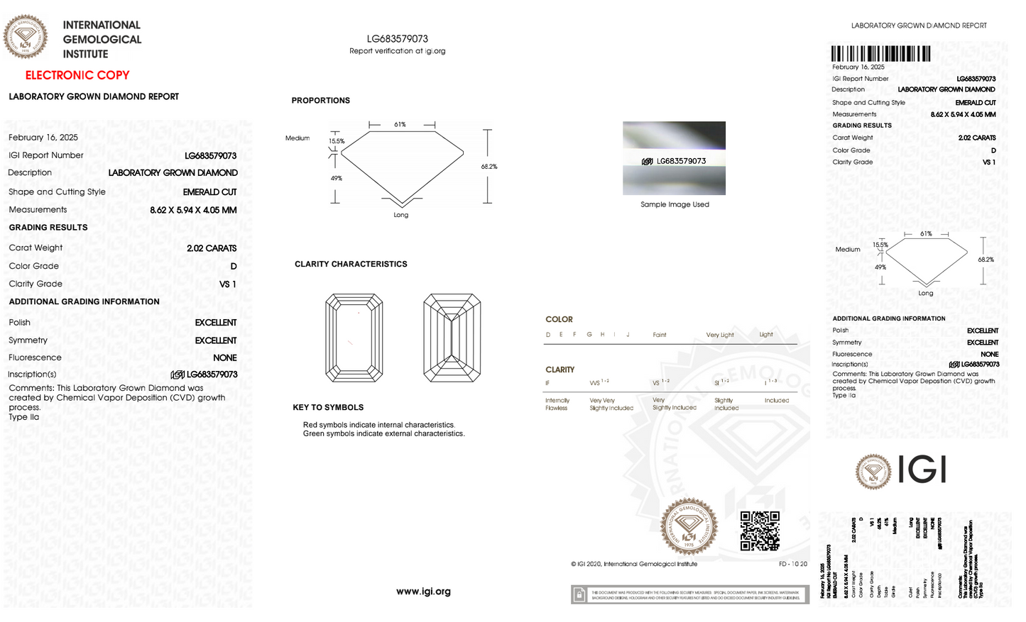 2CT EACH EMEARALD STUD (ARJS3209)