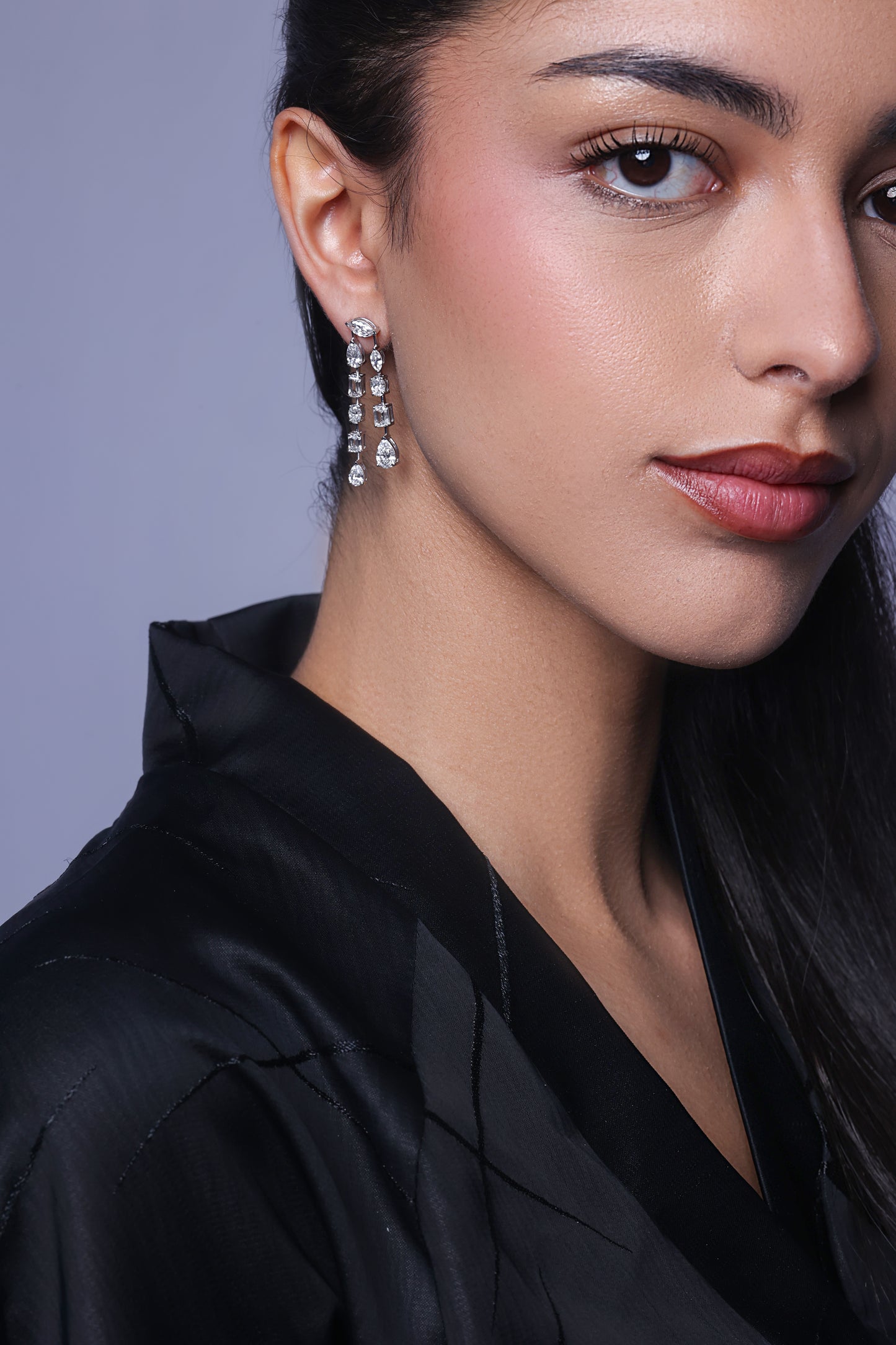 MARQUISE WITH MIX SHAPE DROP EARRING (CTA1281)