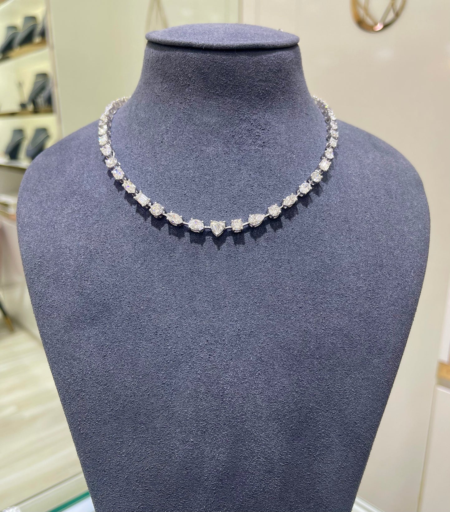 MIX FANCY SHAPE DIAMOND NECKLACE (NMX01)