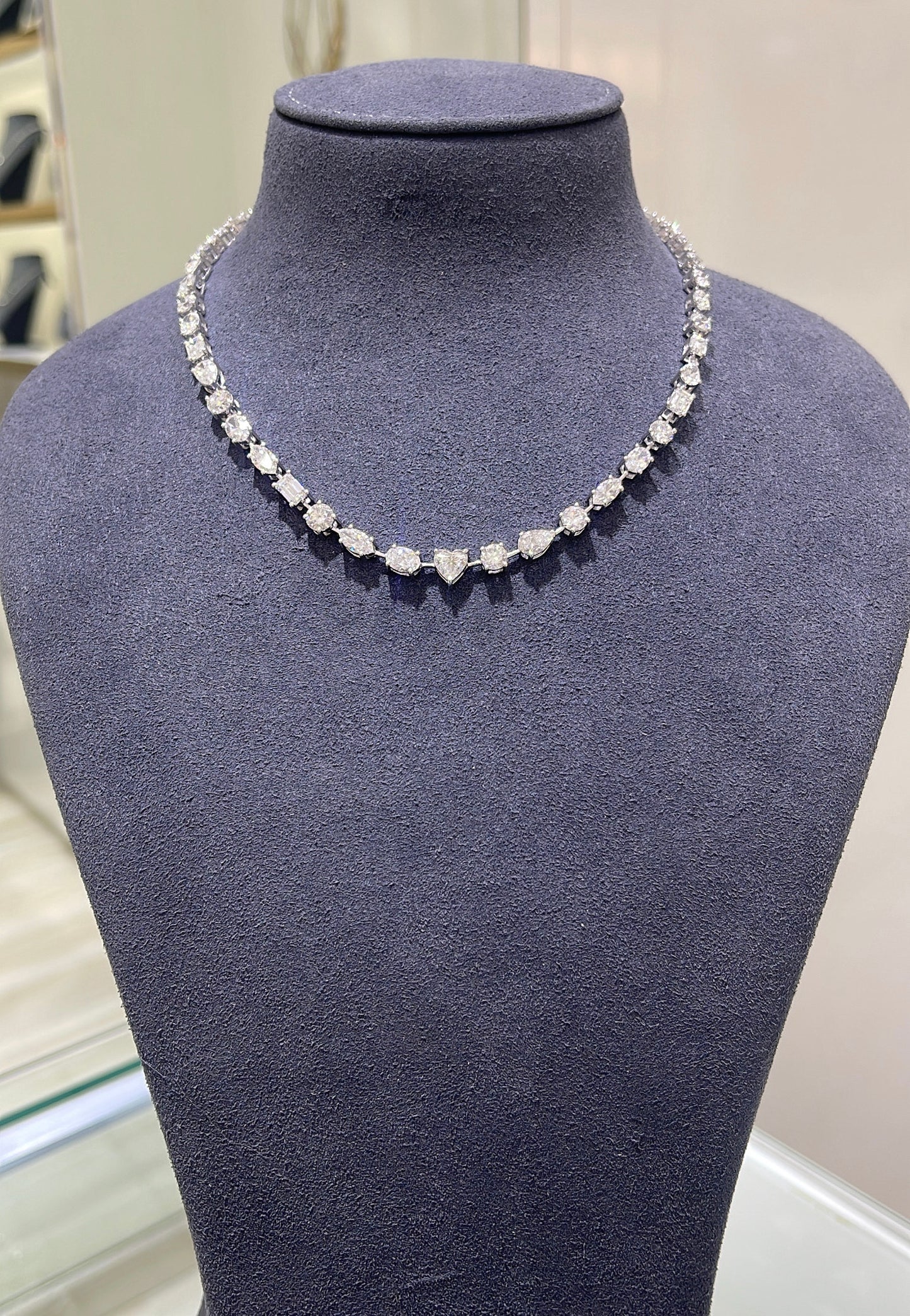 MIX FANCY SHAPE DIAMOND NECKLACE (NMX01)