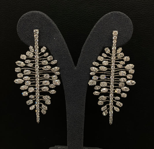 PEAR & MARQUISE BIG DANGLING EARRING