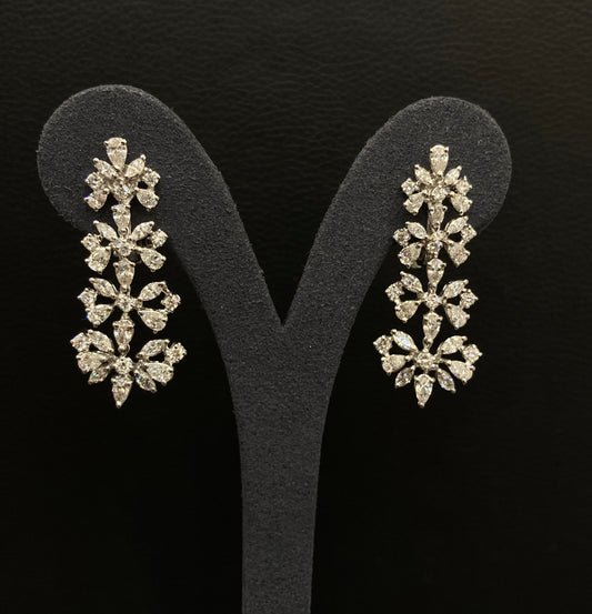 PEAR & MARQUISE DIAMOND EARRING