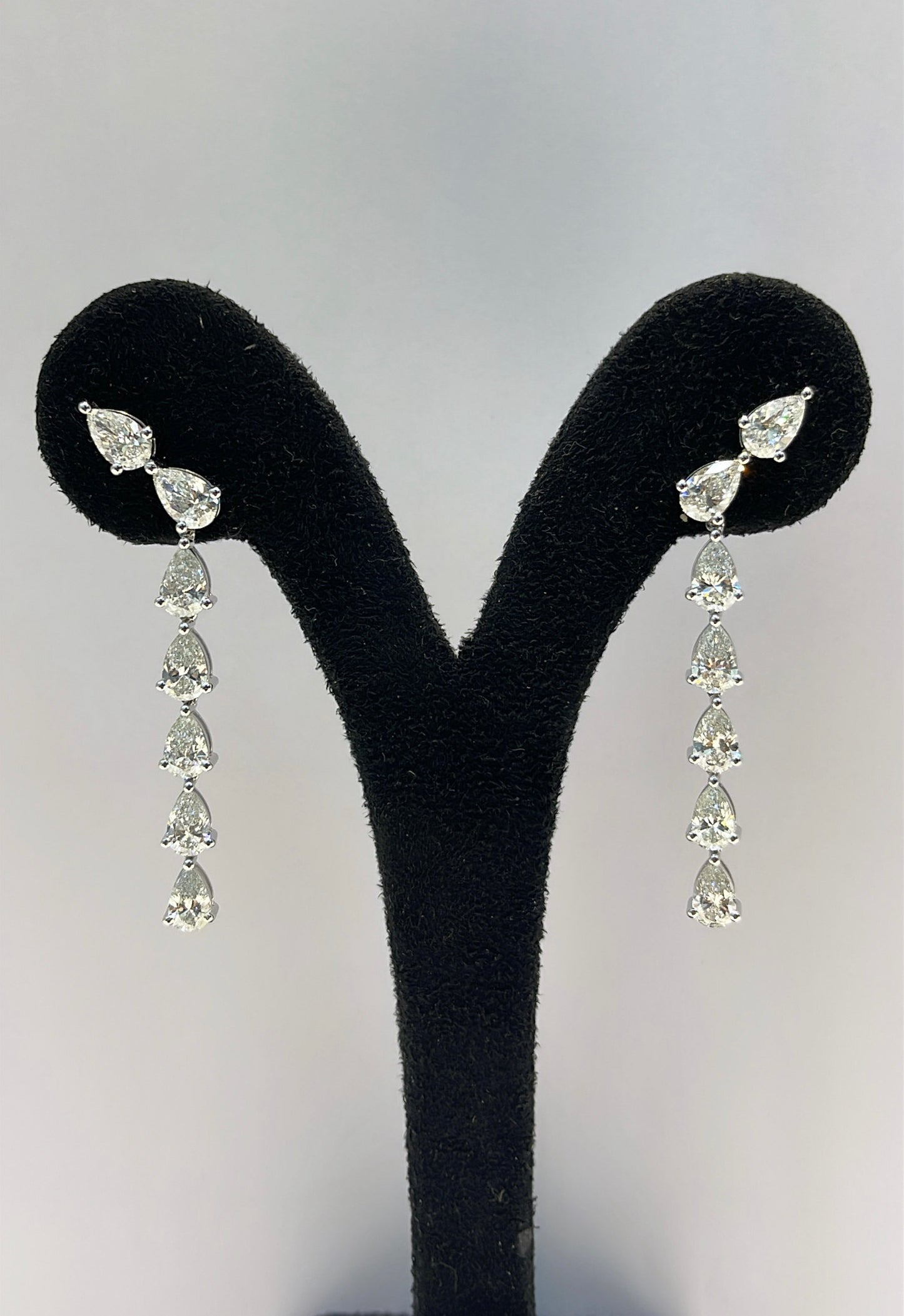 PEAR DIAMOND LONG DROP EARRING (ARJS3342)