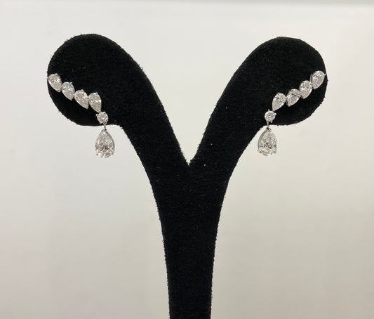 PEAR & ROUND DROP EARRING (CTA1284)