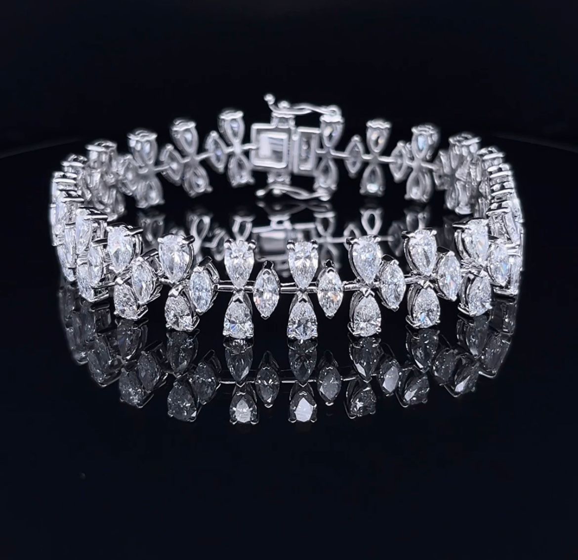 PEAR AND MARQUISE BRACELET  (SJBR20112)