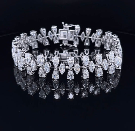 PEAR AND MARQUISE BRACELET  (SJBR20112)