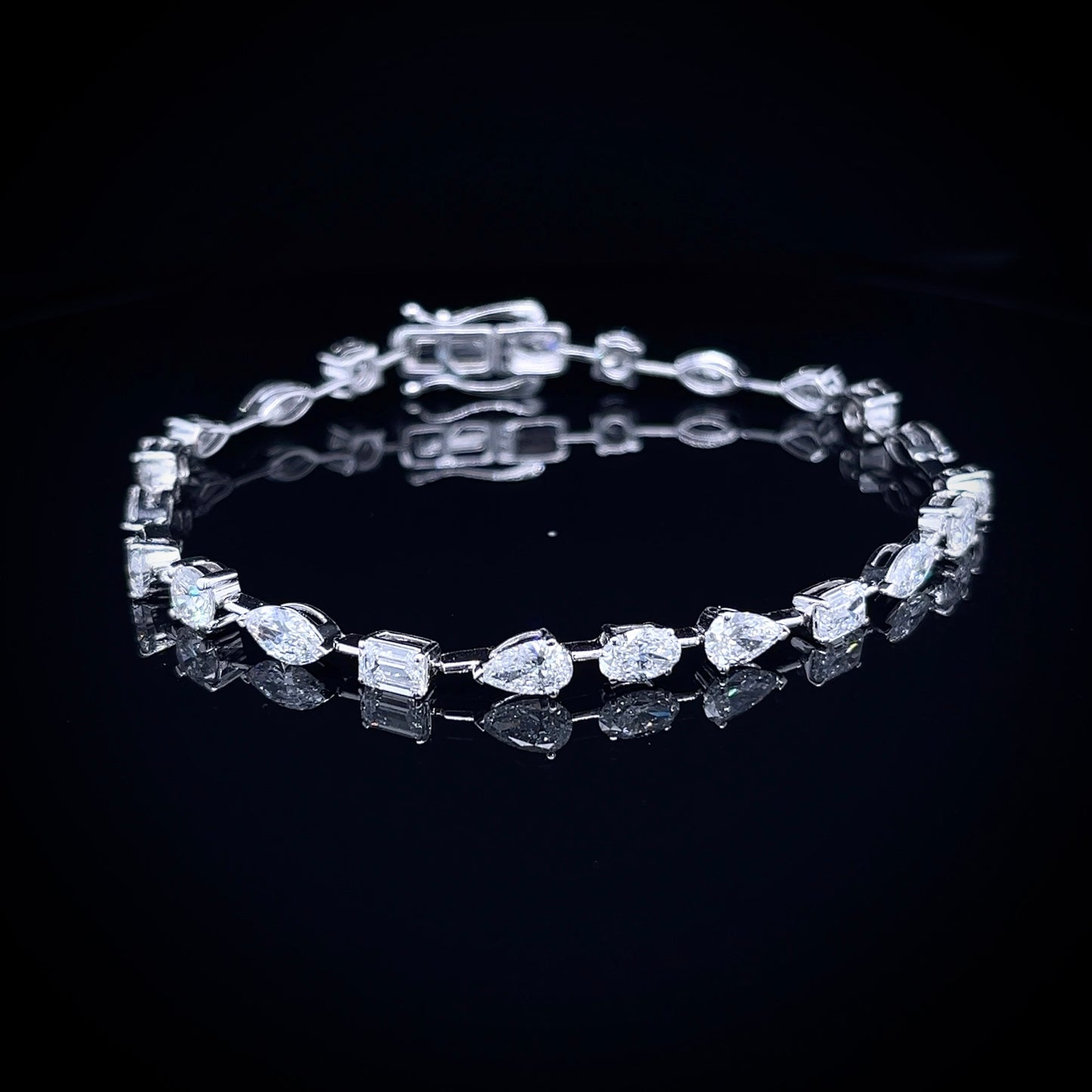 MIX SHAPE DIAMOND BRACELET (KJB9765)