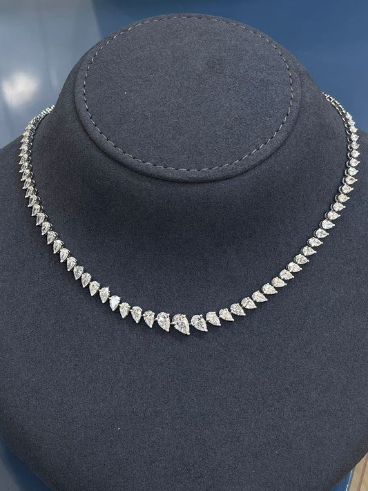 1 CARAT & GRADUATION PEAR NECKLACE