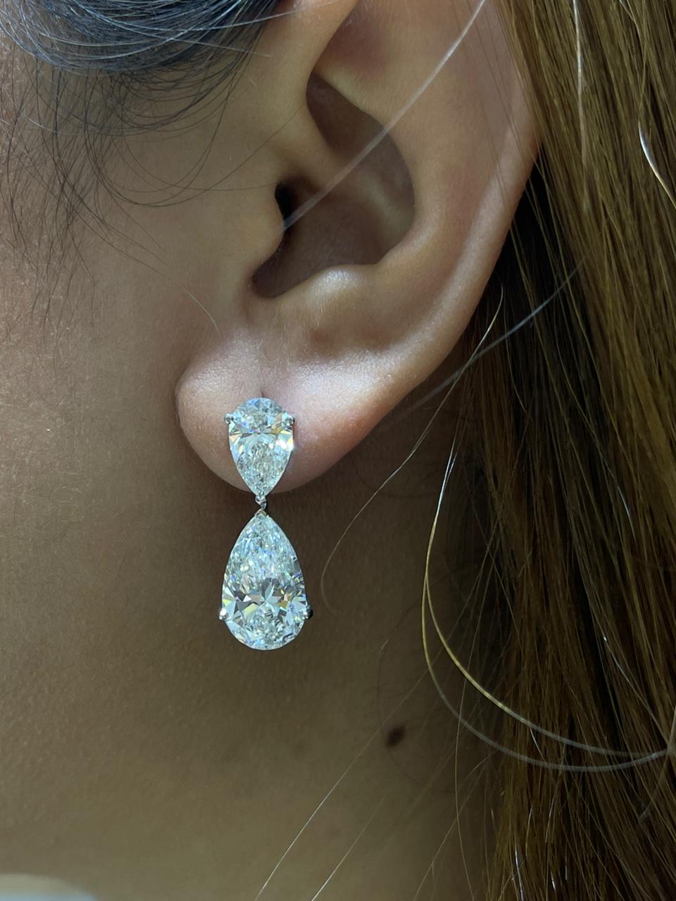 5 Carat Pear Dangling Earring (ARJS4169)