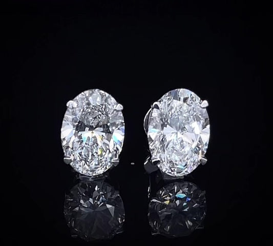 3CT EACH OVAL STUD EARRING (LARJS3518)