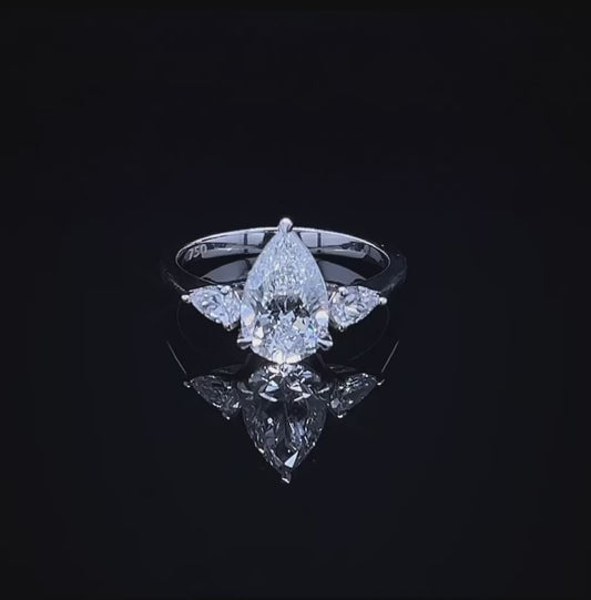 1.6CT PEAR TRIOLOGY RING - (ARJS3146)