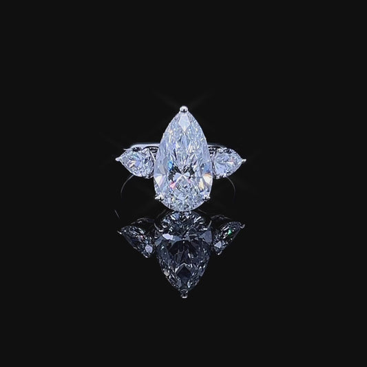 4 carat pear shape trilogy
