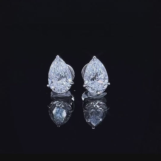 2CT EACH PEAR STUDS EARRING (ARJS3132)