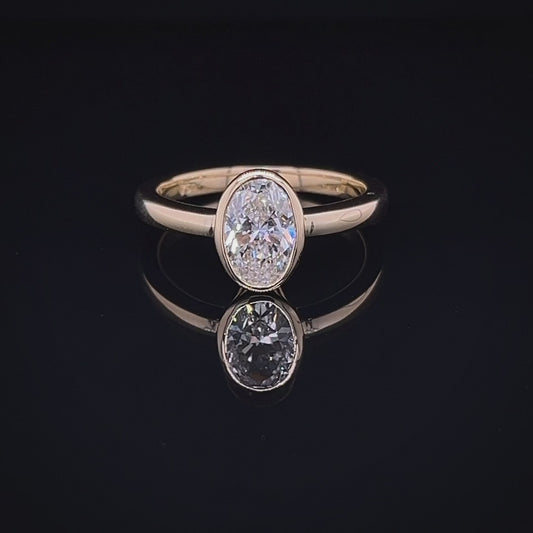 1.5 Carat Oval Shape Diamond Ring  (ARJS2821)