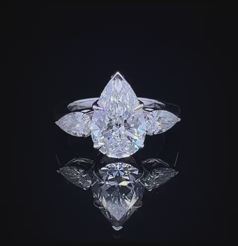 4CT PEAR TRIOLOGY RING (CTA1285)