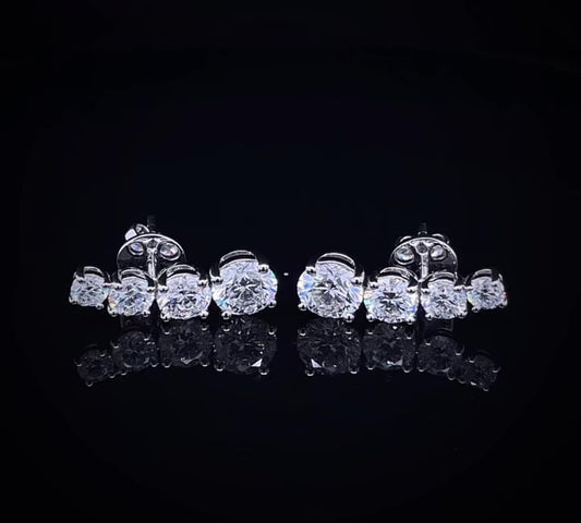 1CT ROUND IN GRADUATED DIAMOND EARRING (LARJS3586)