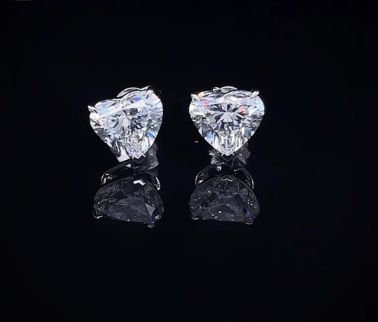 2.6CT EACH HEART DIAMOND STUD EARRING (LARJS3598)