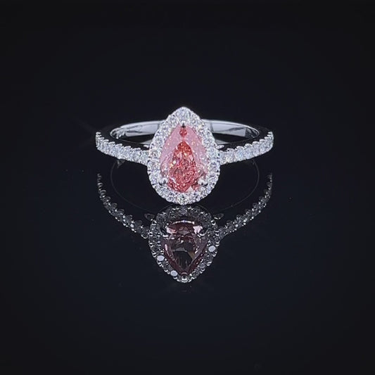 1.30 Carat Pink Oval Shape Diamond Ring ARJS2812