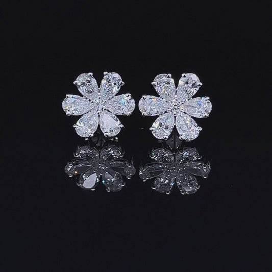 0.30 Carat Pear Shape Diamond Earrings