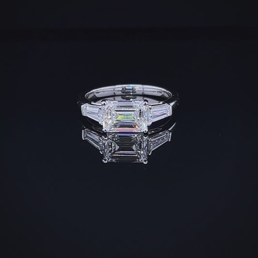 2 Carat Emerald W/Baguette Ring (ARJS2819)