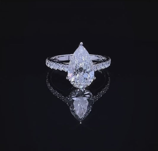 2.5CT PEAR DIAMOND RING (ARJS3153)