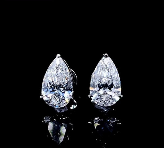 2CT EACH PEAR DIAMOND EARRING (LARJS3537)