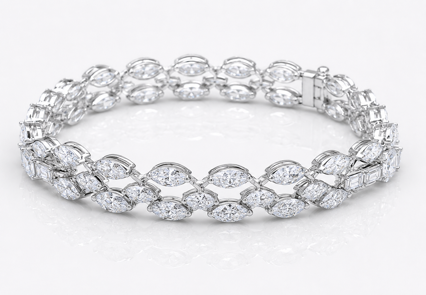 Three Line Marquise Bracelet (LARJS3670)