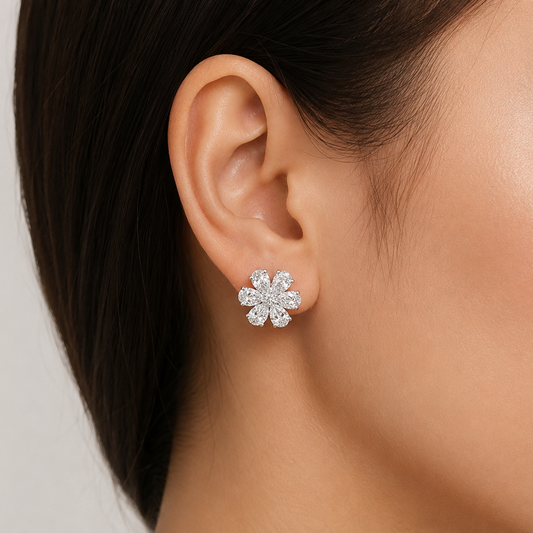 0.30 Carat Pear Shape Diamond Earrings