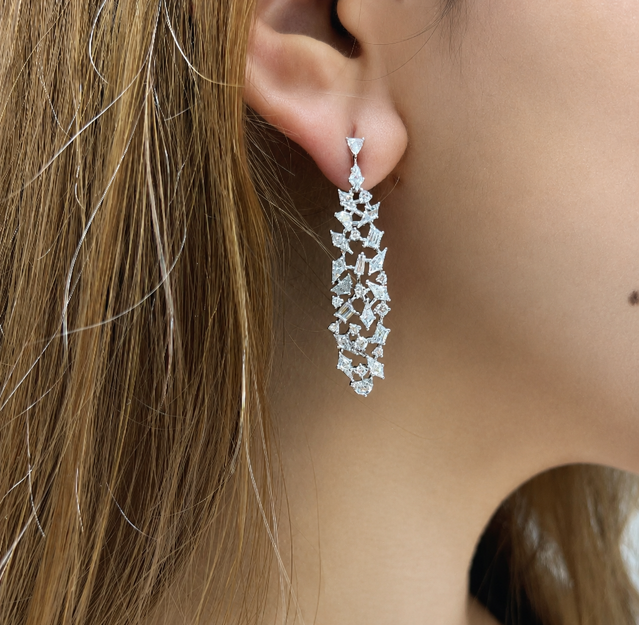 Starlight Diamond Statement Earring (ARJS4163)