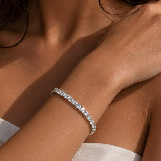 25 Pointer Round Tennis Bracelet (LARJS3619)