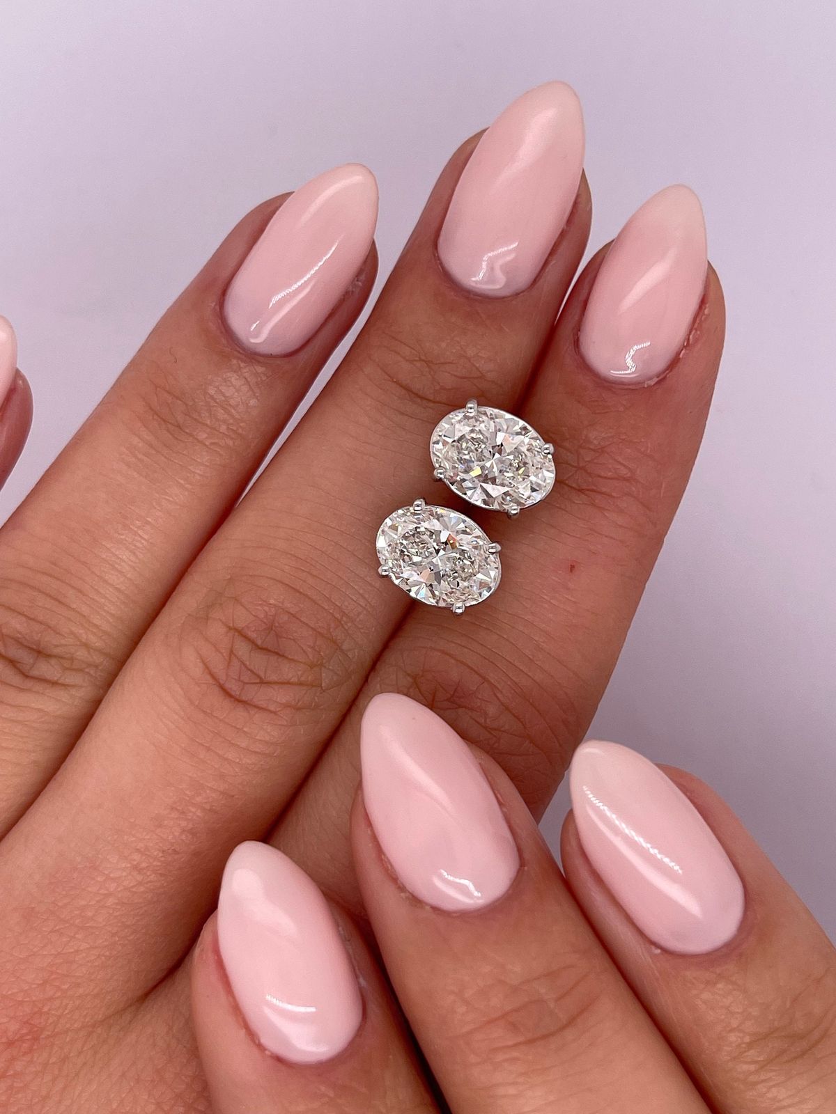 3 Carat Each  Oval Studs (ARJS4360)