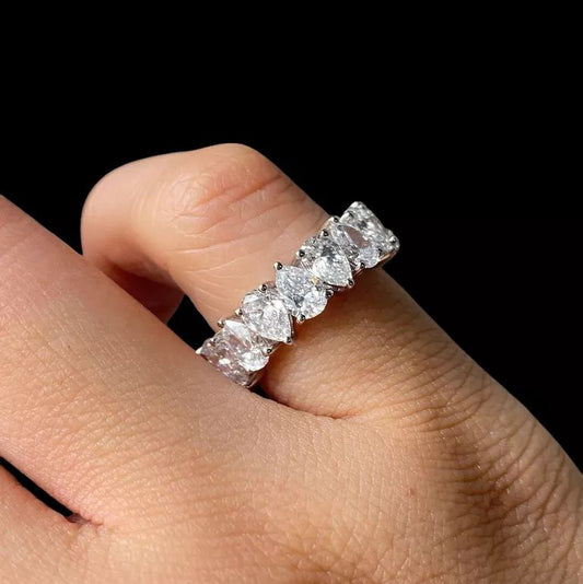 25 Pointer Pear up down full Eternity Band (ARJS3883)