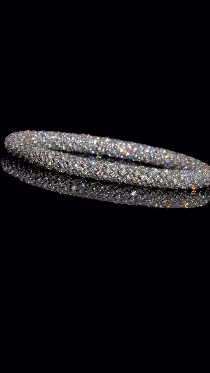 Continuous Sparkle Round Diamond Python Bracelet (SKJ1272)