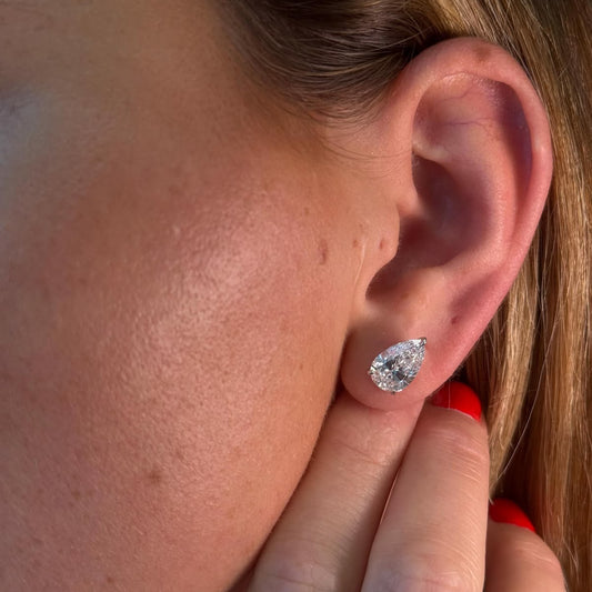 2 CARAT EACH PEAR STUDS ( ARJS3952)