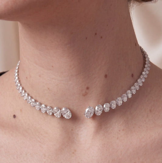 1.5 Carat Oval Graduation Choker (ARJS4103)
