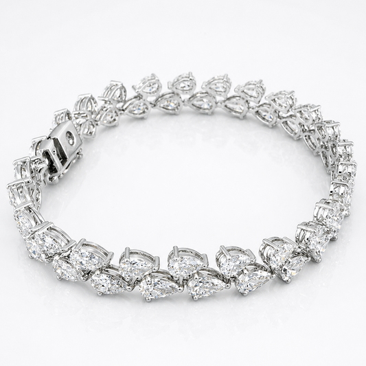 20 & 30PT PEAR 2 LINE DIAMOND BRACELET (LARJS3571)