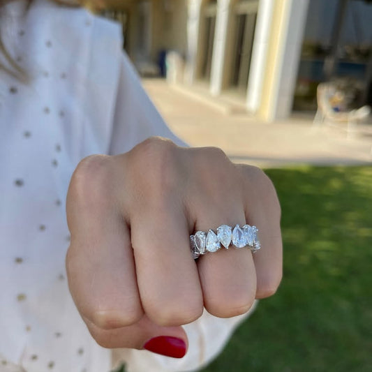 40 Pointer Pear Up down Full Eternity band (ARJS3885)