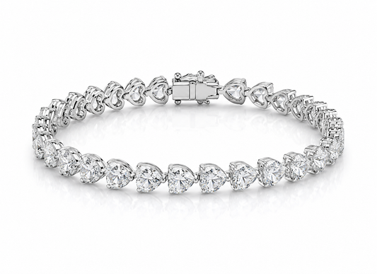 50PT EACH HEART DIAMOND BRACELET (LARJS3565)