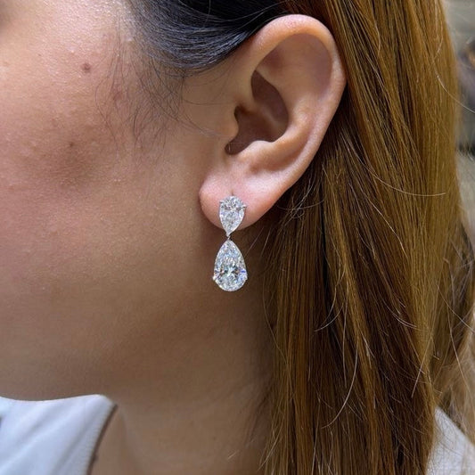 5 Carat Pear Dangling Earring (ARJS4169)