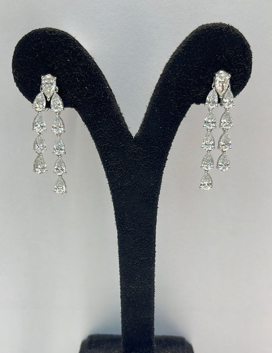 50PT EACH PEAR TWO LINE DIAMOND EARRING (LARJS3505)