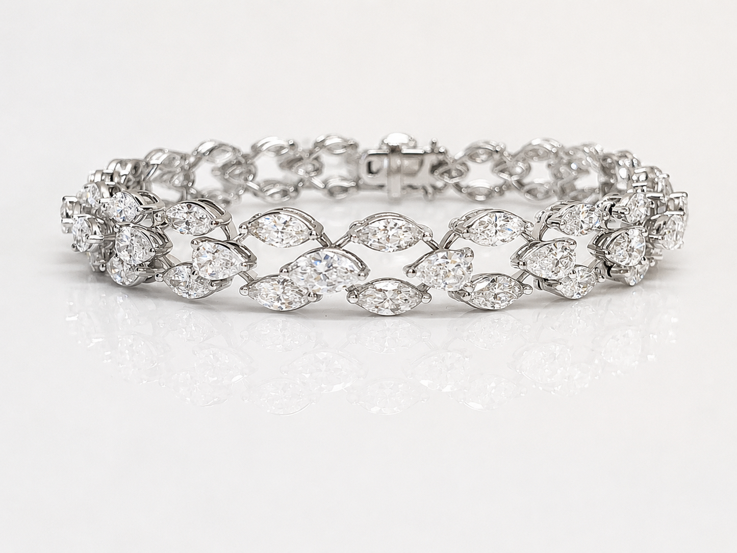 Pear & Marquise Diamond Bracelet (LARJS3671)