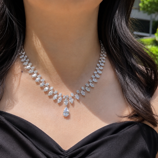 Pear & Marquise Necklace  (ARJS4090)