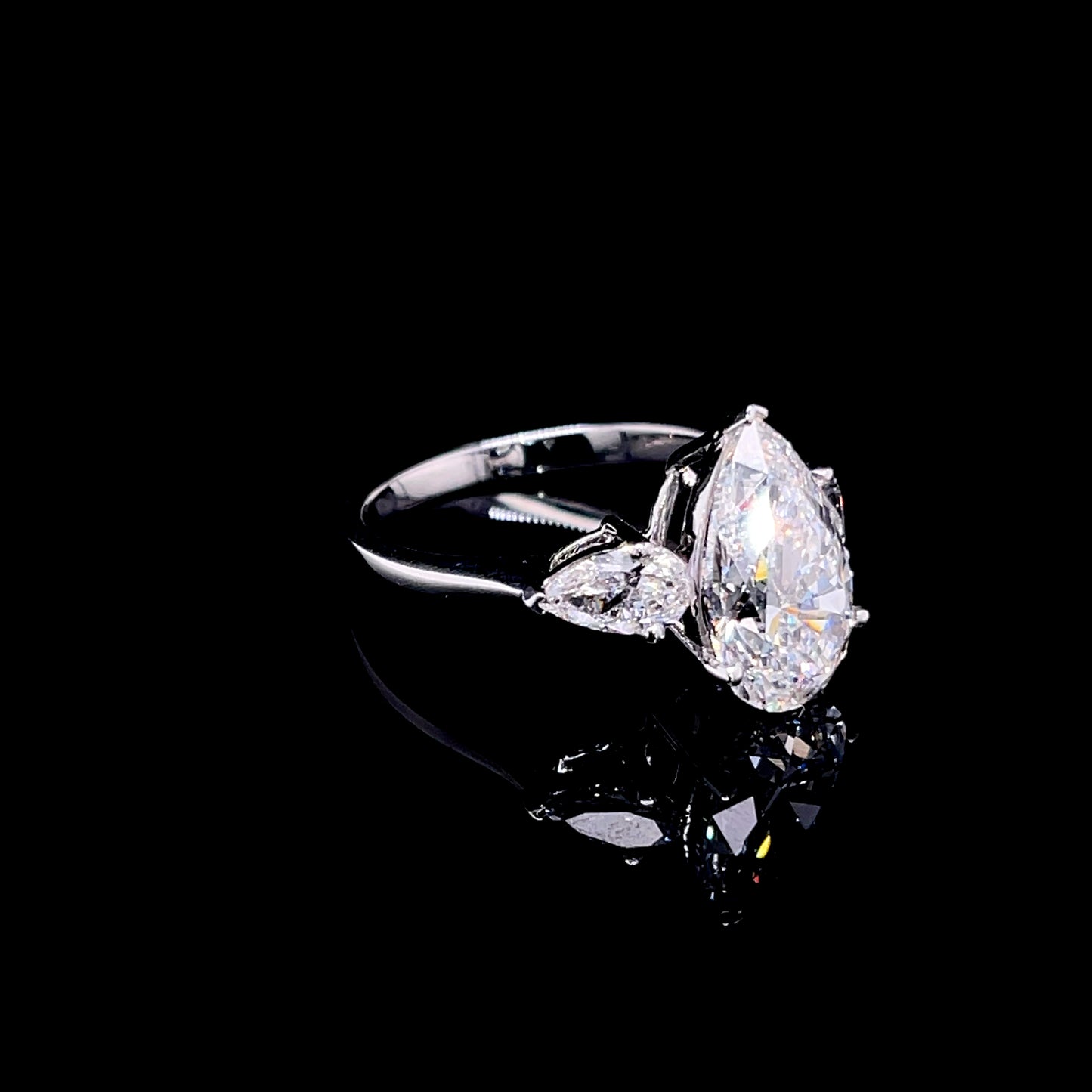3 Carat Pear Triology Ring (ARJS3943)
