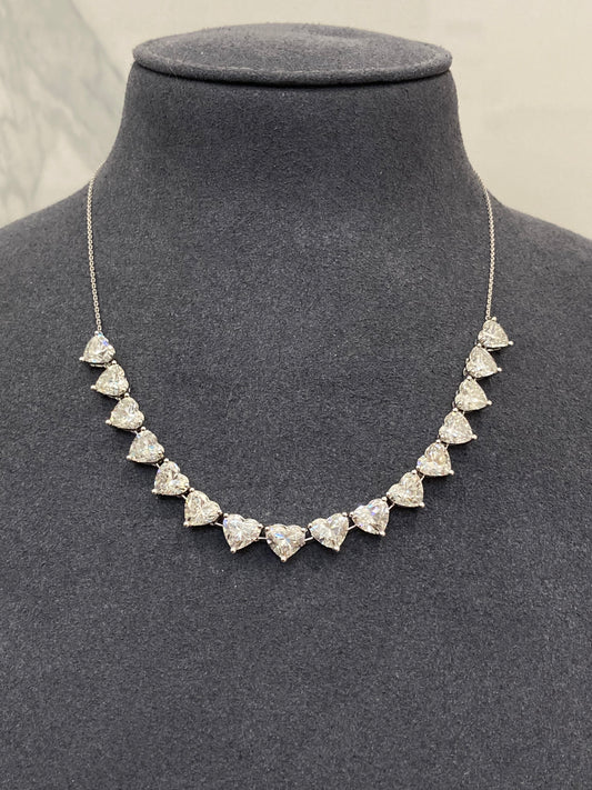 1CT EACH HEART DIAMOND CHAIN NECKLACE (ARJS2921)