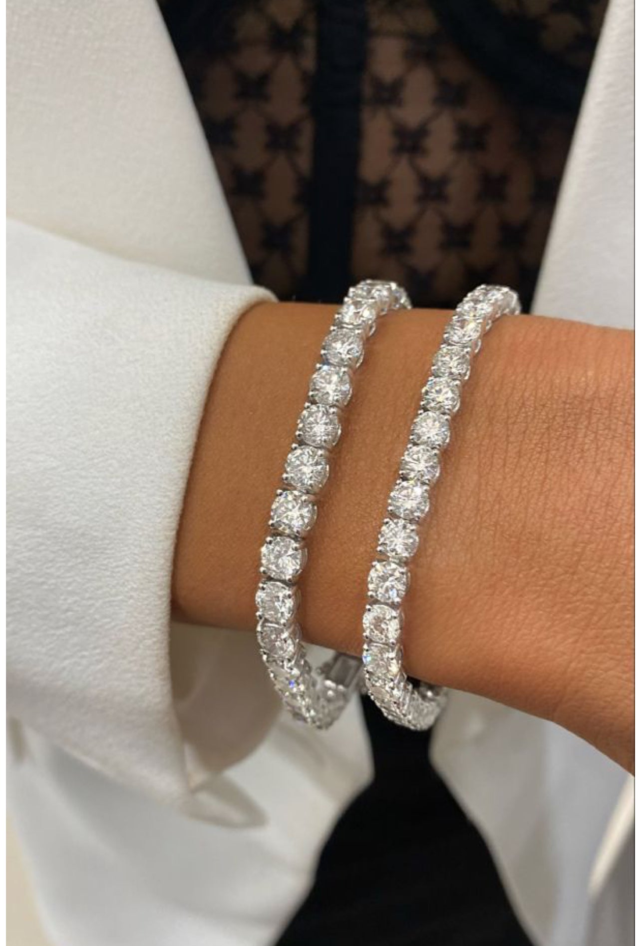 70 POINTER ROUND TENNIS BRACELET (ARJS3874)