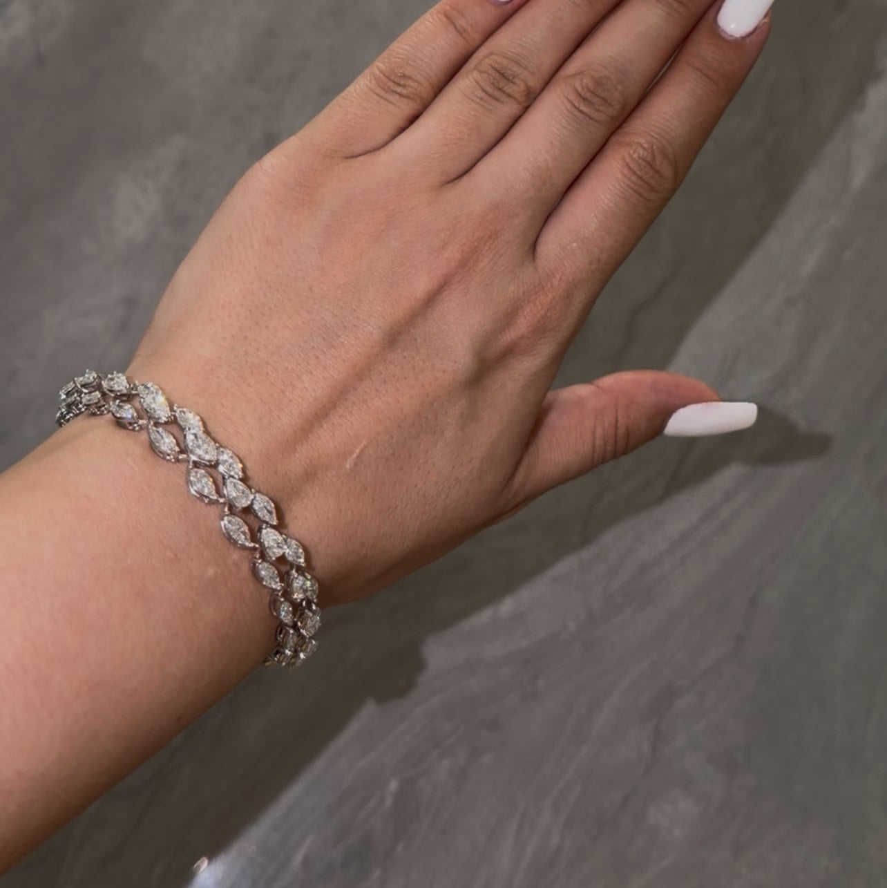 Pear & Marquise Diamond Bracelet (LARJS3671)