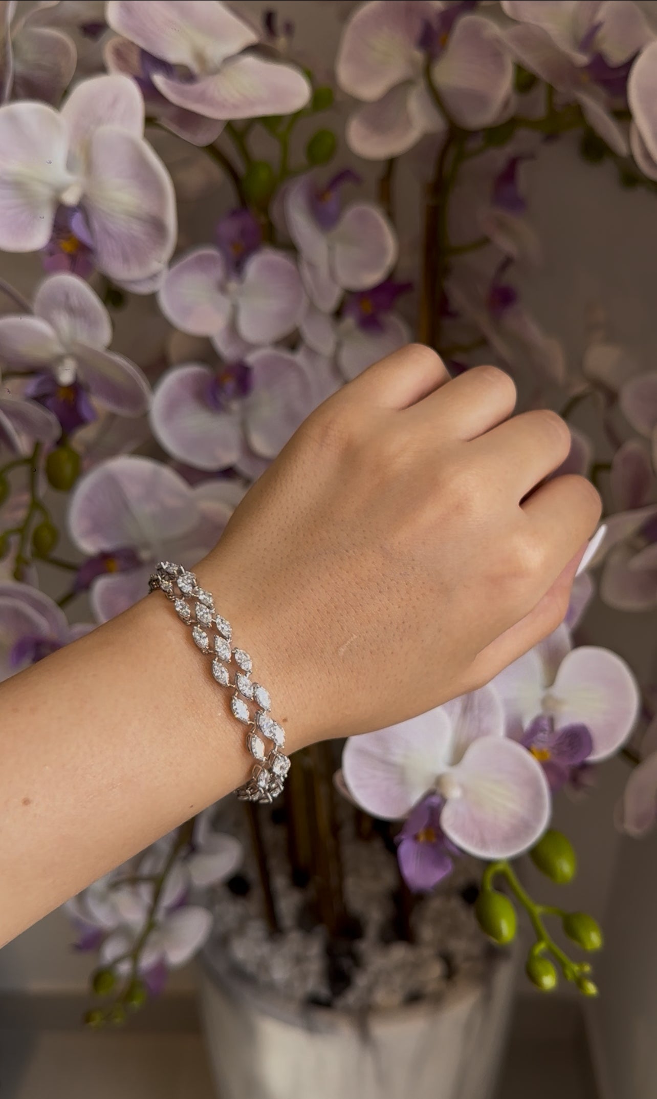 Three Line Marquise Bracelet (LARJS3670)