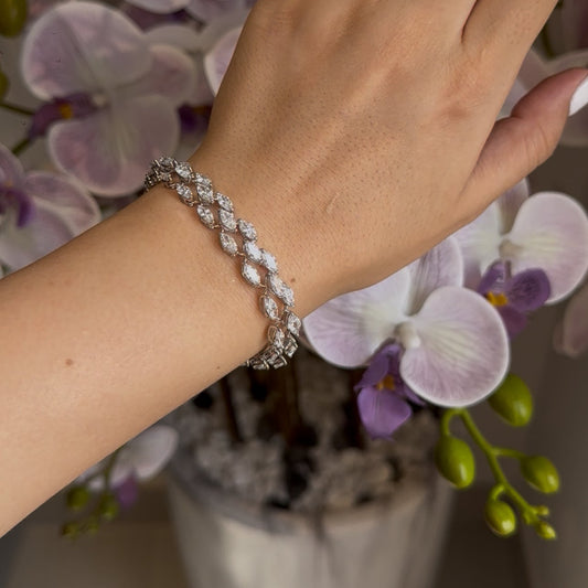 Three Line Marquise Bracelet (LARJS3670)